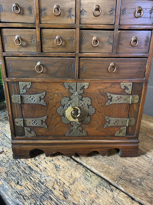 A Chinese apothecary cabinet