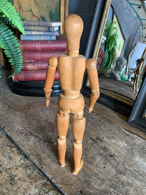 A large wooden artist's lay figure ~ 40cm