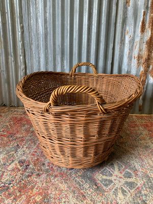 A large wicker basket ~ A