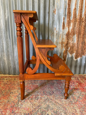 A set of wooden library steps