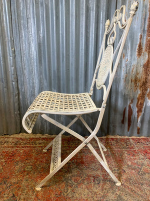 A lattice design garden table and chairs set