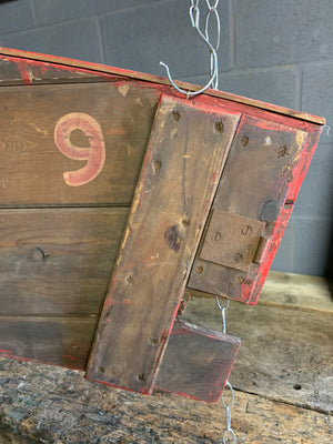 A hand-painted fairground panel ‘The Scariest Show Around’