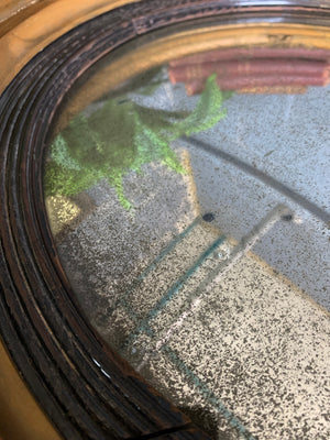 A large Regency giltwood convex mirror