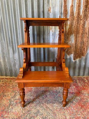 A set of wooden library steps