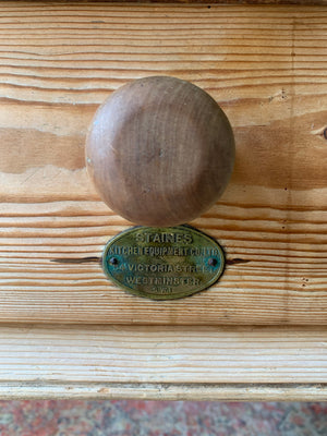 A pine kitchen table by Staines of Westminster
