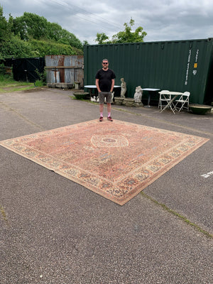 A large square Persian Paradise Park/Tree of Life rug ~ 360cm x 337cm