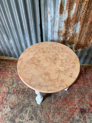 An Italian giltwood and marble rope tassel table