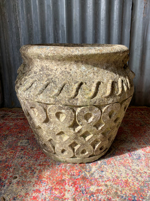 A pair of cast stone Cotswold Studios planters