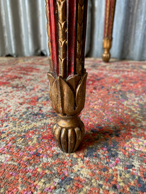 A red lacquer continental table