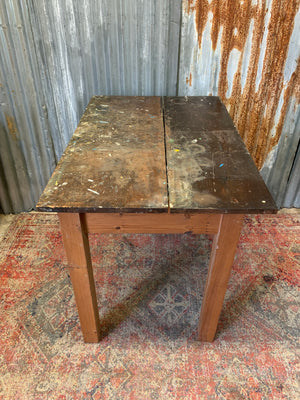 An Industrial wooden workbench