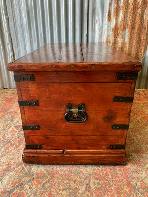 A wooden shipwright's trunk