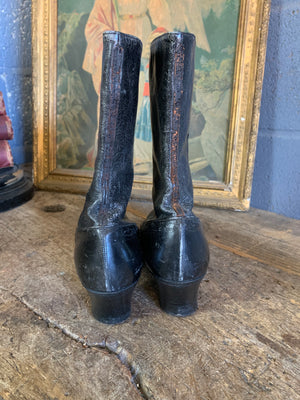 A pair of hanging Victorian boots ~ brothel trade sign