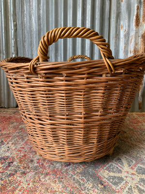 A large wicker basket ~ A