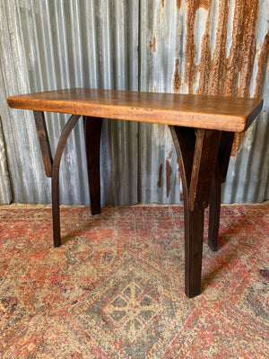 A Gothic oak console table