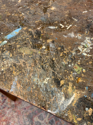 An Industrial wooden workbench