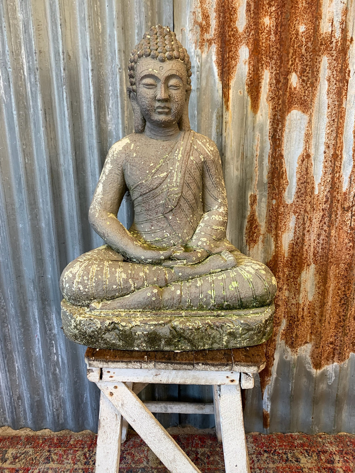 A large seated Buddha