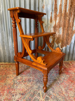 A set of wooden library steps