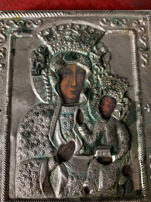 A Polish Black Madonna of Częstochowa icon