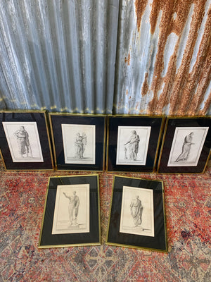 A set of six framed Grand Tour etchings