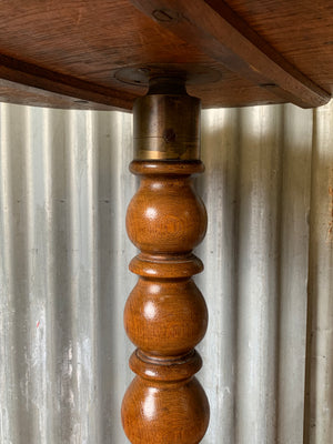 An oak side table