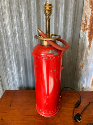 A converted fire extinguisher lamp ~ Merryweather