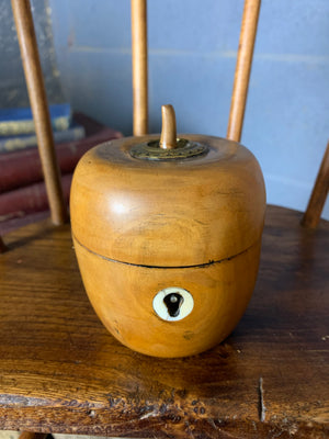 A Georgian fruitwood tea caddy ~ C