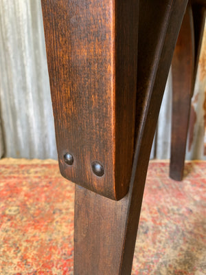 A Gothic oak console table