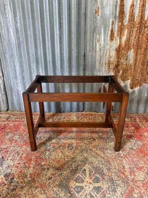 A mahogany butler's tray table