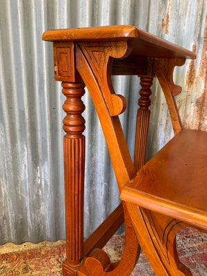 A set of wooden library steps