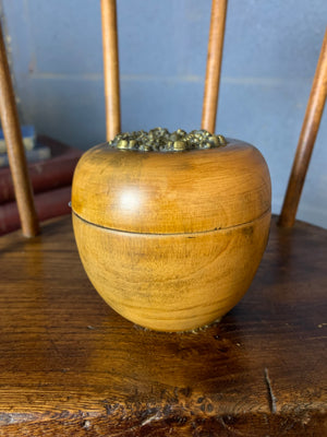 A Georgian fruitwood tea caddy ~ B