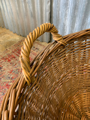 A large wicker basket ~ A