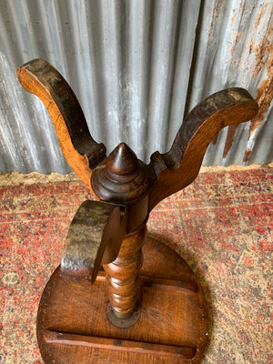 An oak side table