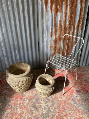 A pair of cast stone Cotswold Studios planters