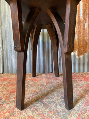 A Gothic oak console table