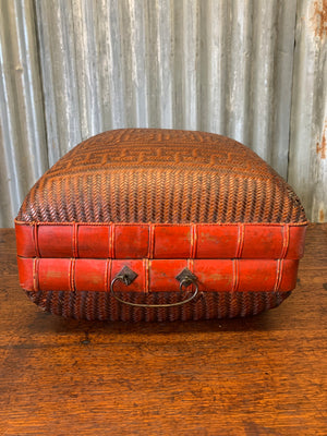 A rare Chinese cushion form basket