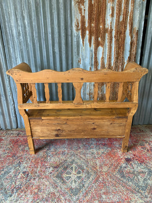 A Swedish pine settle