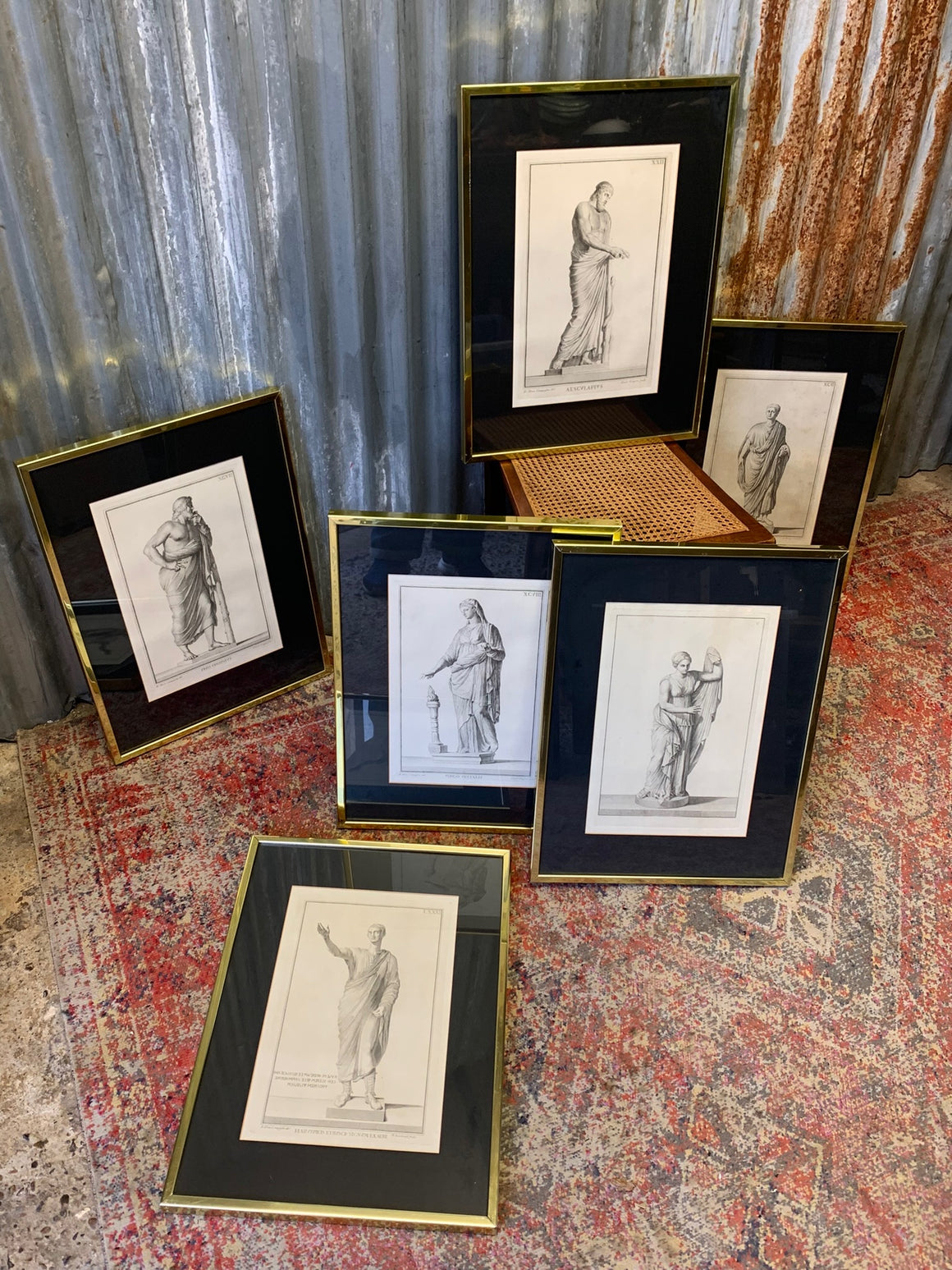 A set of six framed Grand Tour etchings