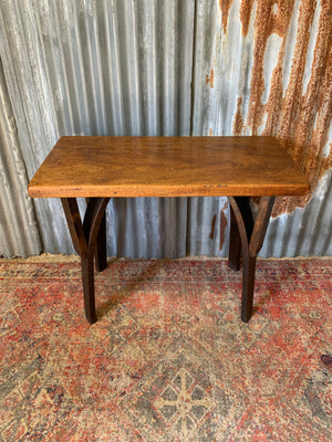 A Gothic oak console table