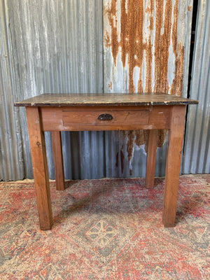 An Industrial wooden workbench