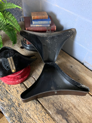 A Royal Navy bicorn hat in monogrammed tin