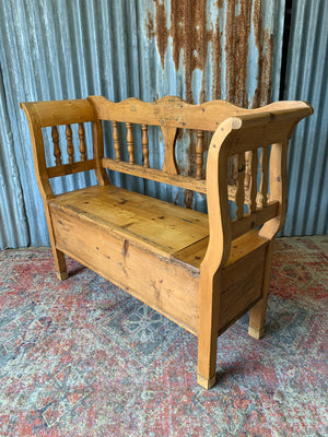 A Swedish pine settle