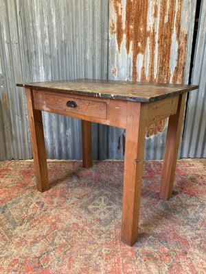 An Industrial wooden workbench