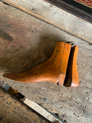 A pair of Manfield shoe lasts with spatterdashes