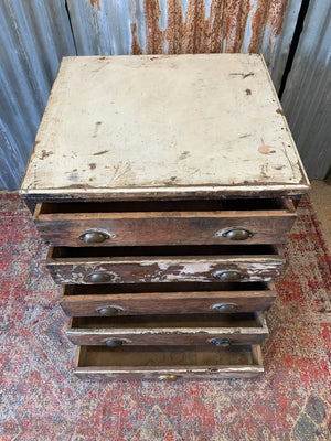 A wooden bank of five drawers - #2
