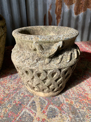 A pair of cast stone Cotswold Studios planters