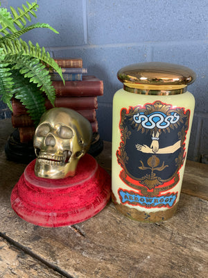 A large Royal Pharmaceutical Society apothecary jar - Arrowroot