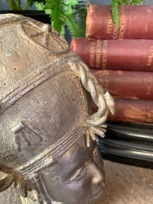 A bronze Benin bust