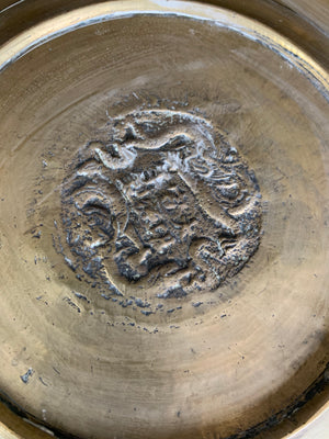 An Asian bronze Chinese dragon plate ~A