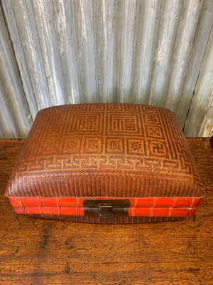 A rare Chinese cushion form basket