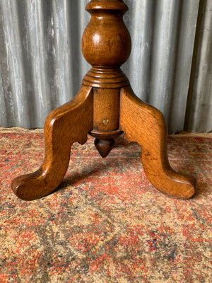 An oak side table